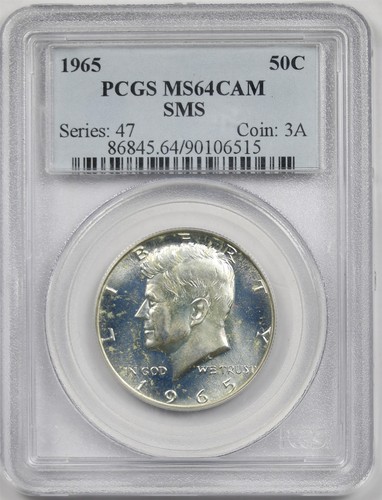 1965 sms 50c pcgs cameo - pcgs, 64