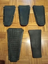 VESPA 5 tappetini epoca gomma PX ET3 usati in blocco accessori originali Piaggio