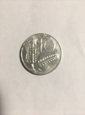 Moneta 10 lire spighe del 1974