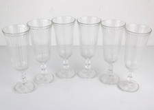 6 Pezzi Bicchieri Flute Servizio Set  da Tavola Champagne in Cristallo Vintage