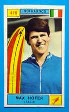 Figurina CAMPIONI DELLO SPORT 1969/70-n.419-HOFER (ITA)-SCI NAUTICO-rec
