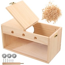 Scatola di nidificazione da giardino in legno di uccelli in legno nido