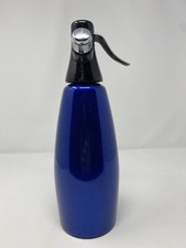 Bottiglia Autoseltz in acciaio blu brillante ~ "Gimas-Syphon"