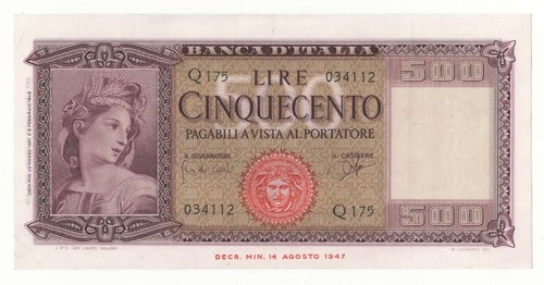 500 lire italia - lire, ornata