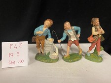 Statuina  presepe vintage 2 in  pasta  1 in  cartapesta 10 cm