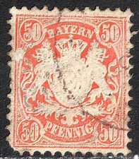 Francobollo Baviera Scott #44