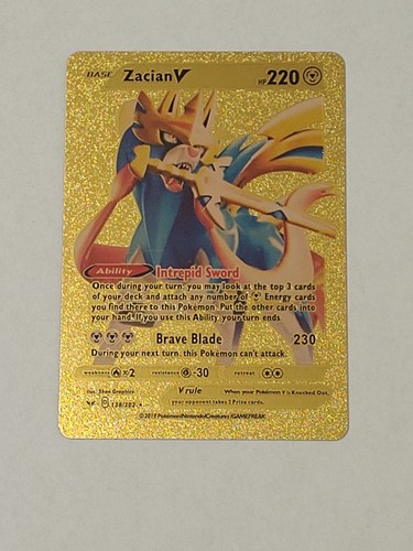 Pokemon zacian gold foil fan - gold,