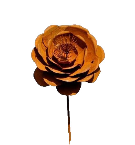 Fiore ferro battuto asta - fiore, su