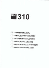NAD manuale di istruzioni per 310 user owner's manual multilingue copy