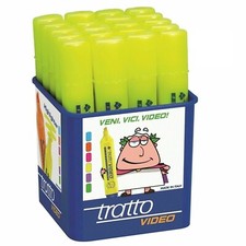 TRATTO VIDEO GIALLO FILA  EVIDENZIATORE  20 PEZZI No Barattolo