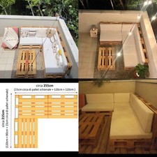 Divano Pallet EPAL + Tavolino e cuscini su misura
