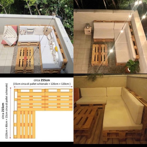 Divano pallet epal - pallet, tavolino