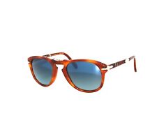 Occhiali da sole Persol 714SM 714 96/S3 54 blu avana polarizzati "Steve Mc Queen"
