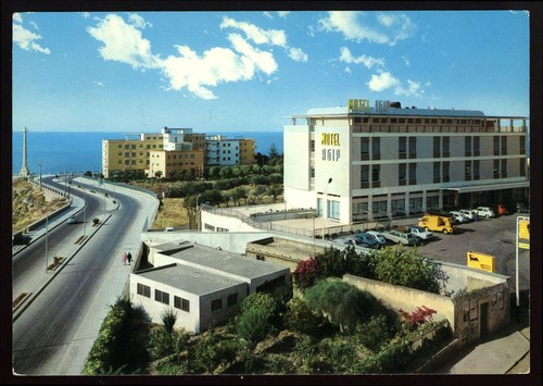 Cartolina sciacca motel agip - agip, e