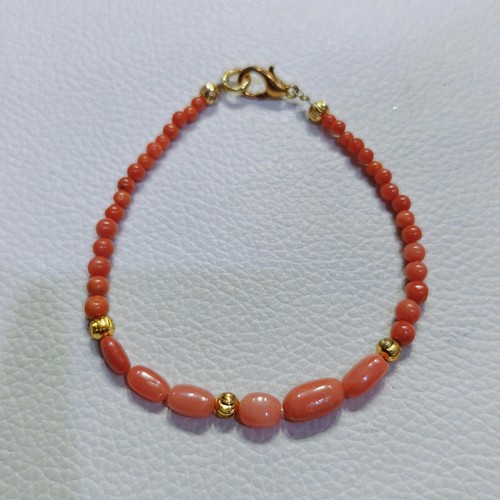 Bracciale perle corallo rosa