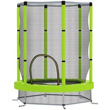 AIYAPLAY Tappeto Elastico Bambini 3-6 Anni Ø140cm con Rete Verde