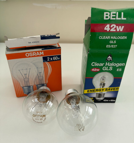 Tre lampade avvitate 42w - tre, es