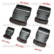 Moschettone in plastica a scatto varie misure - Fibbia Gancio per zaino casco 