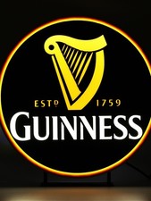 Insegna Luminosa LED Guinness Birra Bar Pub Decorazione Parete Uomo Caverna Garage Espositore