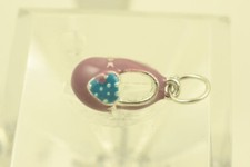 CHARMS "BABY SCARPETTA LILLA" PLACCATO ARGENTO E SMALTI