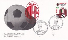 MILAN CAMPIONE D'ITALIA 1991-92 FDC ALA 1992