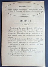 AMENDOLARA(CS)-REGIO DECRETO X APPLICAZIONE TASSA DI FAMIGLIA-2720