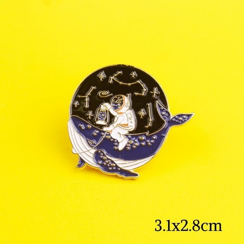 Spilla pin astronauta - astronauta, balena