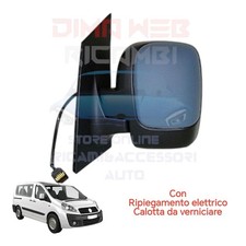 SPECCHIO RETROVISORE ELETTRICO RIBALTABILE CON PRIMER SX FIAT SCUDO 2 VETRI