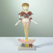 Carol Roll SEA QUEEN sirena 20" scultura cartapesta quercia nostalgica arte popolare