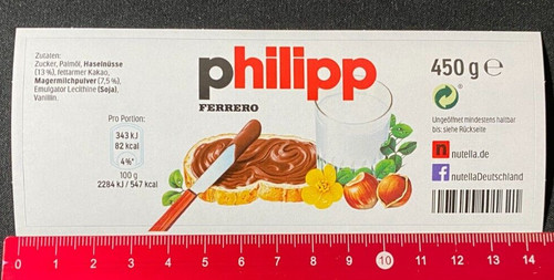 Adesivo sticker vetro - vetro, nutella