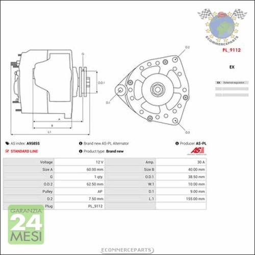 Alternatore per citroen - (as),