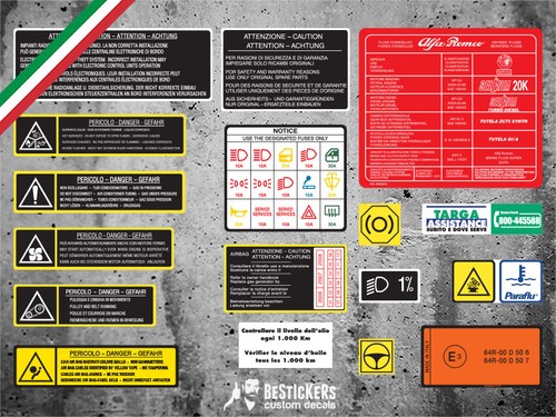 Kit adesivi labels restauro - kit,