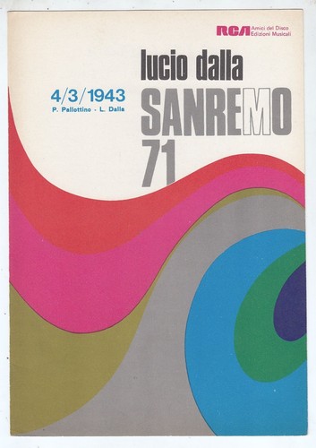 Spartito lucio dalla 1943 - spartito, 4/3/1943
