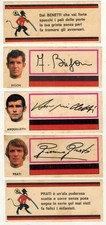 Calciatori 1971-72 Panini Lotto 5 Figurine Strisce Fuori Raccolta Milan Usate