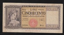 Italia 500 Lire 1947 P-80