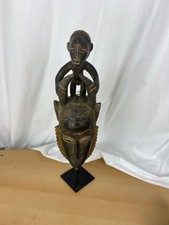 Maschera Africa maschera legno Baule tronco Costa d'Avorio antica originale intagliata a mano