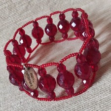 Maria Calderara Bracciale Vintage Rosso scuro