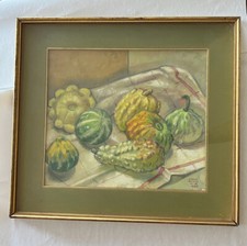 CARLO GADDA 1968 OLIO SU TAVOLA MASONITE 40 x 35 cornice e vetro NATURA MORTA