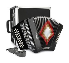 Fisarmonica 31 Tasti, 12 Bassi 3 File GCF Strumenti di Fisarmonica Diatonica per Adulti...