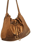 Borsa Nannini vera pelle Firenze, color oro bronzo