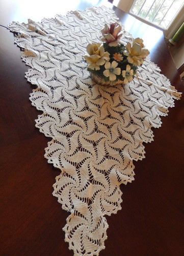 Crochet fine thread lace table - lace,