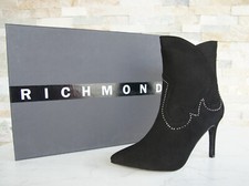 RICHMOND Tg. 37 Stivaletti Scarpe Stivali 6370 Nero Nuovo Ehem