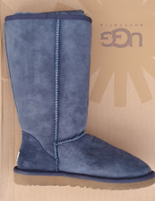 UGG Australia alto tall stivale caldo blu azzurro celeste pelo comodo tg 38