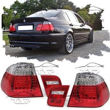 COPPIA FANALI POSTERIORI ROSSO LED PER BMW E46 01-05 BERLINA SERIE 3