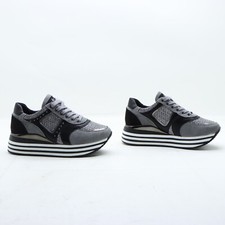 Miss Globo USATE  eur 36  (Cod.SS4120) donna tessuto e  pelle basso glitter