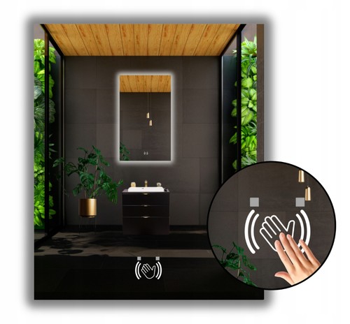 Specchio led 65x70 con - led,