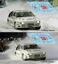 Decalcomanie Citroen BX 4 TC Swedish Rally 1986 slot decalcomanie Svezia...