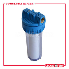 Contenitore Filtro Cartuccia Depuratore Purificatore Acqua 9 3/4 Filetto Ottone