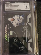19 script UD ossidiana nera 2018 con scritta Nikita Kucherov Lightning CGC 8/10