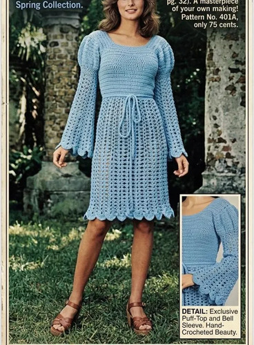 Abito vintage all uncinetto - abito,